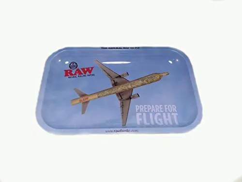 RAW Small Flying Metal Rolling Tray-27,5 x 17,5 cm, Blu, M