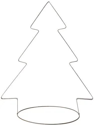 OmniMarket - Albero di Natale in Metallo, Taglia Unica, Colore: Grigio e Bianco