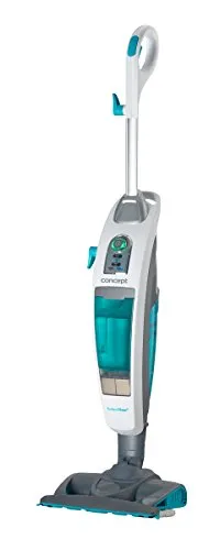 Concept Elettrodomestici Perfect Clean Aspirapolvere e Pulitore a Vapore 3 in 1, 1600 W, 0.73 Litri, 22 g/min, 80 Decibel, Bianco