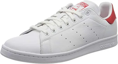 adidas Stan Smith, Scarpe Uomo, Bianco (Cloud White/Cloud White/Lush Red), 43 1/3 EU