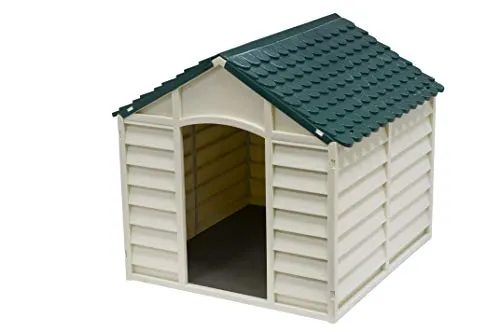 KitGarden Keny Large Dog Kennel, Green/Beige