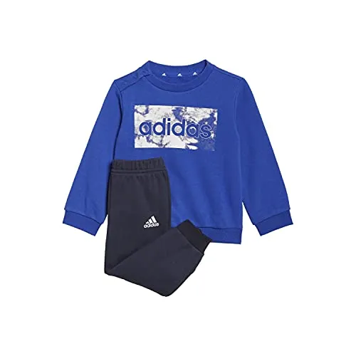 adidas I Lin Ft Jog Set Sportivo, Blu/Bianco (AZUFUE/Blanco), 2 Años Unisex-Bimbi