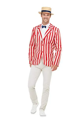 SMIFFYS 50725L - Costume da barbiere anni '20, da uomo, rosso e bianco