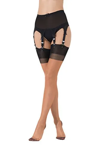 Orginal fully fashioned contrast stockings with cuban heel, 100% Nylons super sensious Taglia 11