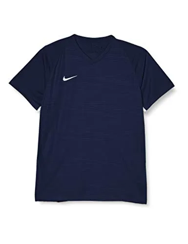 Nike Tiempo Premier SS, T-Shirt Uomo, Midnight Navy Bianco, XL