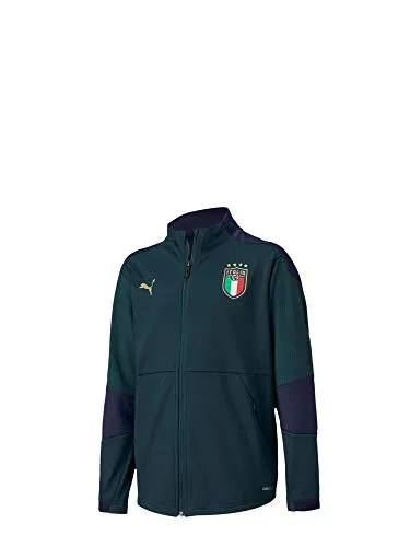 PUMA Felpa Allenamento FIGC Junior Verde 20/22 Italia 16 y Verde