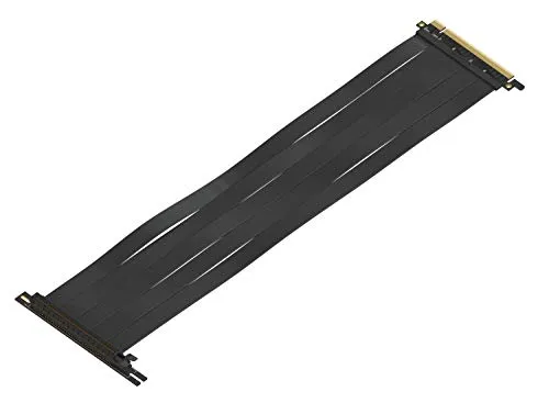 LINKUP - {40 cm} PCIe 3.0 16x Cavo Riser Schermato ad Alta velocità Estrema Scheda Estensione Flessibile 2020 Rev | 64GB/s | GPU PCI Express Cable | Alta velocità | Presa a 90 Gradi