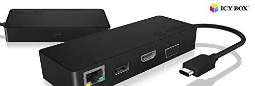 ICY BOX IB-DK4033-CPD Cablato USB 3.0 (3.1 Gen 1) Type-C Nero