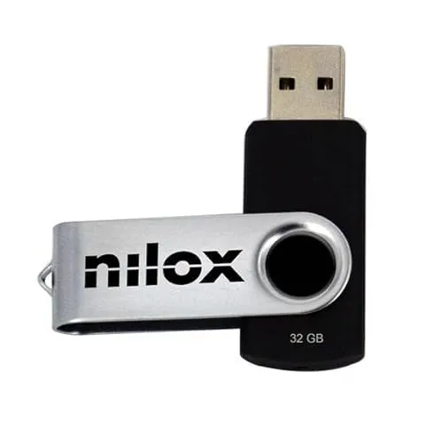 Nilox Chiavetta Pendrive USB 2.0S 32 GB, Velocità di Lettura fino a 18MB/S, Colore Grigio