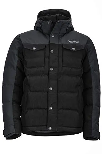 Marmot Fordham Jacket Piumino Leggero Isolante, Densità Dell'imbottitura 700, Cappotto Da Esterno, Giacca Impermeabile Idrorepellente, Antivento, Uomo, Black, L