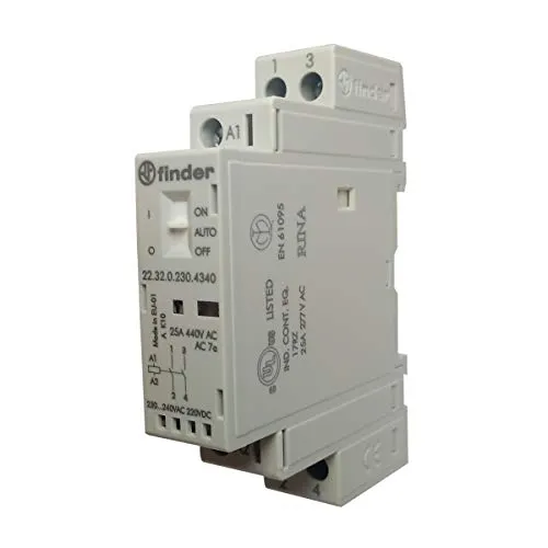 Finder Serie 22 - Contattore modulare 2na 230 V agni selettore + indicatore + LED