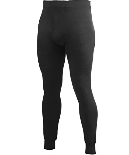 Woolpower, Long Johns 400, leggings termici, per uomo, con patta, Uomo, 6344, black, M