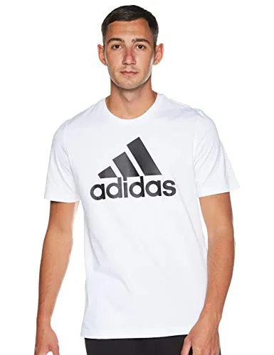 adidas M Bl Sj T Maglietta da Uomo, Uomo, Maglietta, GK9121, Bianco/Nero, S