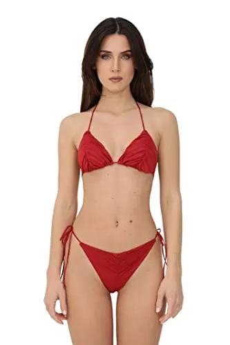 F**K Bikini Rosso da Donna con Drappeggio Donna Beachwear L