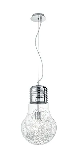 Ideal Lux Luce Max SP1 Big Lampada a Sospensione E27, Alluminio, 30 x 140 cm