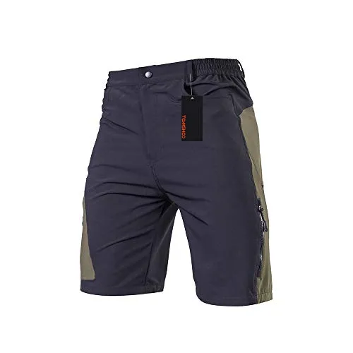 TOMSHOO Pantaloncini MTB Uomo, Pantaloncini Ciclismo Biciclette, Bici MTB Pantaloni Traspirante Shorts per Ciclismo da Corsa All'aperto