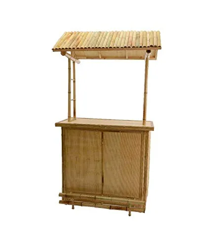 Mobile bar in bamboo 61 x 120 x 225 h cm