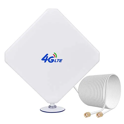 SMA Antenna, 4G LTE Antenna 35dBi Amplificatore di segnale Dual Mimo Antenna 4G con cavo da 2 m per hotspot mobili router 4G Huawei B525, B715, Vodafone, TP Link MR6400 FritzBox LTE