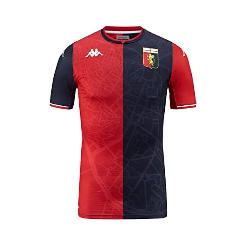 Kappa CF Genova Primo Kit, Camicia Unisex-Adulto, Rosso/Blu Marino, XL