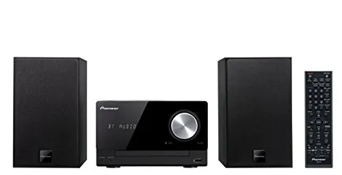 Pioneer X-CM35BT(K) Sistema Micro Hi-Fi (CD, MP3/WMA, radio FM/AM, 2 x 15 Watt di potenza di uscita, altoparlanti, Bluetooth, NFC, musica in streaming, App, USB/Audio in), nero