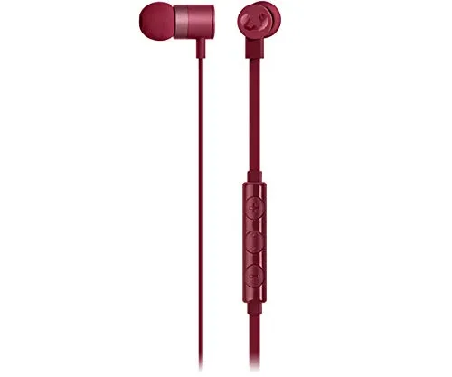 Fresh ‘n Rebel Lace 2 - In-ear Headphones - Ruby | Cuffie auricolari con cavo piatto, con microfono e telecomando integrati, rosso rubino
