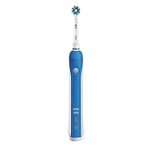 Oral-B PRO 3000, ac/battery, 3d effect;charging base;charging indicator;heads included:2;pressure sensor;rechargeable;two minute timer, blue, white