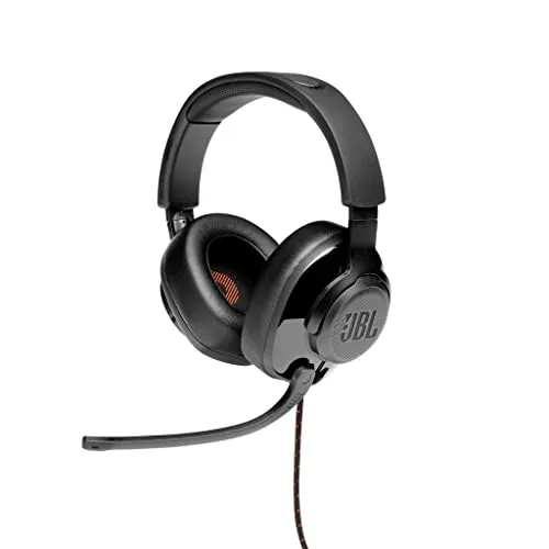 JBL Quantum 300 Cuffie Gaming Over-Ear con Filo, Headset da gioco con Microfono e Surround, compatibilità Multipiattaforma PC e Console, Colore Nero