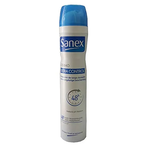 Sanex - Deodorante da donna “Dermo Extra Control” per pelli normali, 6 pezzi da 200 ml