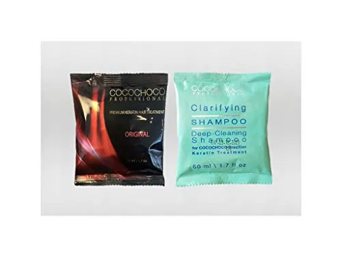 COCOCHOCO, kit di trattamento brasiliano per capelli lisciante alla cheratina, 50 ml (etichetta in lingua inglese)