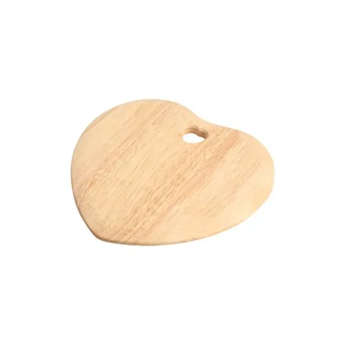 T&G Woodware Colonial Home - Tagliere a Forma di Cuore, in Legno di Albero della Gomma, con tagliapasta a Cuore, 250 x 235 x 15 mm