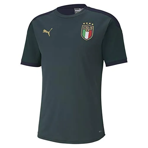 PUMA FIGC Training Jersey, Maglietta Uomo, Ponderosa Pine/Peacoat, L