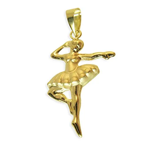 Ciondolo a forma di ballerina in oro 585 14 carati (articolo 208048), Oro giallo, Nessuna pietra preziosa