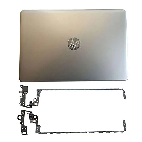 YUHUAI - Cover di Ricambio per Laptop HP Pavilion 250 G6 255 G6 256 G6 258 G6 TPN-C129 TPN-C130 15-BS 15-BW, Colore Argento + Cerniere per Schermo LCD