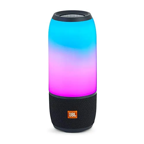 JBL Pulse 3 Speaker Bluetooth, Portatile, Ricaricabile con vivavoce, Waterproof IPX7, Giochi di Luce Personalizzabili, JBL Connect+, Nero