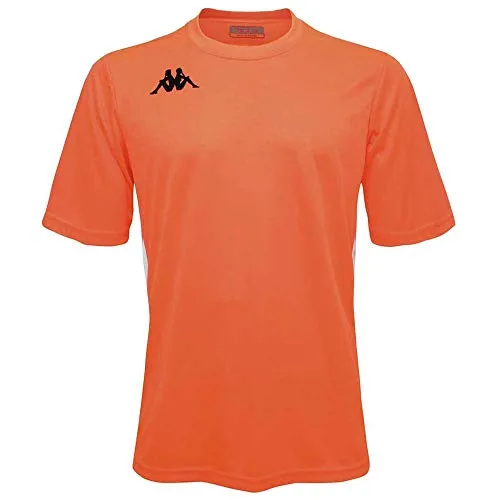 Kappa Kappa4Soccer Wenet, Maglia Maniche Corte da Calcio Bambino, Rosso Fluo, YXL