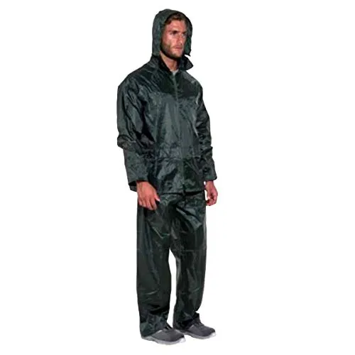 Norain Completo Antipioggia Impermeabile LOGICA V in Nylon di Colore Verde Taglia XL