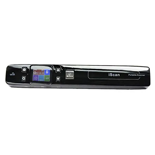 Naliovker Scanner per Documenti Scansione Ad Alta velocità di Documenti Portatili Formato A4 Formato JPEG/PDF Display LCD Colorato per Ufficio Nero