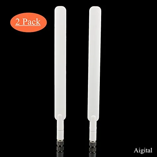 Aigital SMA 4G LTE Antenna, 10dBI gsm High Gain 3G/4G LTE Antenna per Telecamera di Sicurezza/Router, espansore Wireless Huawei B593 /B880 /B890 /E5186 /E5175 con connettore SMA(2 Pack)