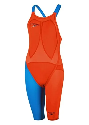 Speedo LZR Racer Elite 2 Closedback Kneesuit - Orange/Blue Size 29
