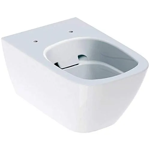 Geberit WC con lavabo Smyle Square, Senza Bordo, sospeso, 4,5/6l, Chiuso, colorazione: Bianco, con KeraTect - 500.208.01.8