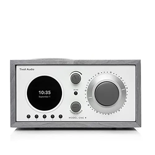 Tivoli Audio Model One + FM/DAB+ Radio con Bluetooth e telecomando, Grigio/Bianco