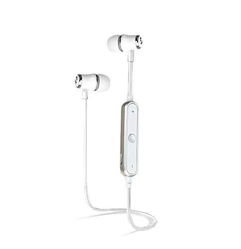 Shot Case Auricolari Bluetooth ad Anello per Gionee F9 Plus, Senza Fili, Telecomando, Vivavoce, Colore: Bianco
