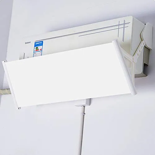 Deflettore condizionatore & Aria condizionata Vento deflettore,180 gradi regolabile e lunghezza liberamente estensibile (White)