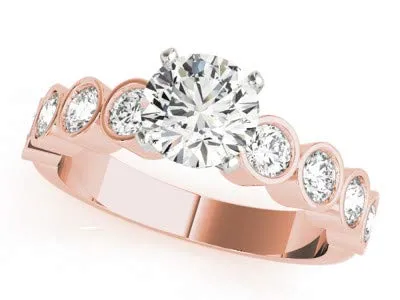 Set di anelli di fidanzamento con diamante solitario da 2 carati, 18 carati, 14 carati, in vero oro rosa, taglia M 1/2 O P Q L e 18ct rosa oro, 48 (15.3), colore: Rosa, cod. P-LRN-1405-LCD-RG-18K-I
