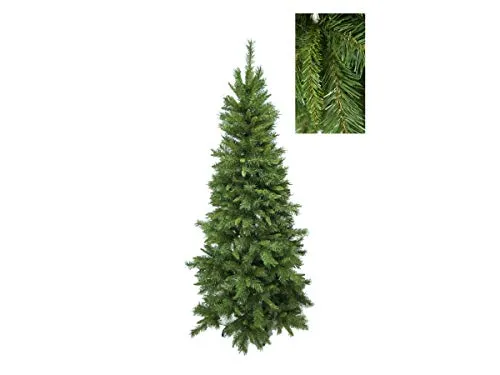 Christmas Decoration Albero di Natale Abete Slim 198 cm Diametro 1 Metro 875 Rami Verde Apertura ad Ombrello