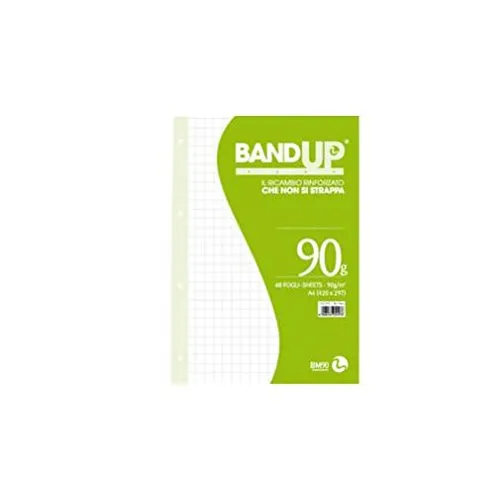 Ricambi forati rinforzati bandup a4 90gr 40fg 5mm bm