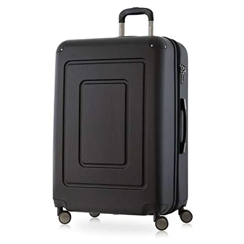 Happy Trolley - Lugano Valigia Trolley rigido grande ABS TSA 4 ruote, L (76cm), 113 litres, Nero