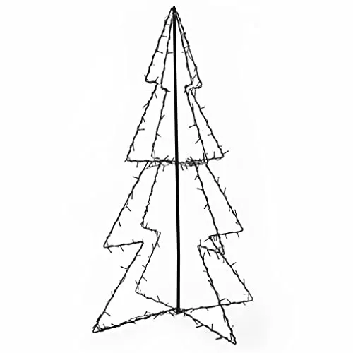 vidaXL Albero di Natale a Cono 160 LED per Interni Esterni 78x120cm