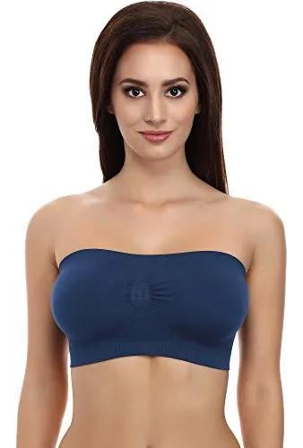 Merry Style Reggiseno Top a Fascia Donna 06 161 (Blu Scuro, S-M)