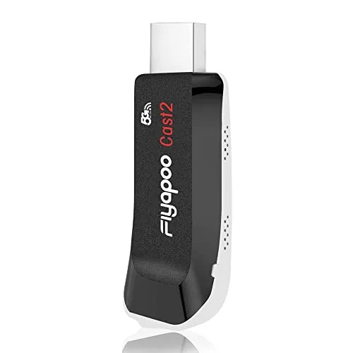 FIYAPOO Miracast Dongle 4K & 5G Wireless Wi-Fi HDMI Dongle Streaming per iPhone/iPad/Android/iOS/Window/Mac OS, laptop, tablet, PC a HDTV/monitor/proiettore (supporta Miracast, DLNA, Airplay)